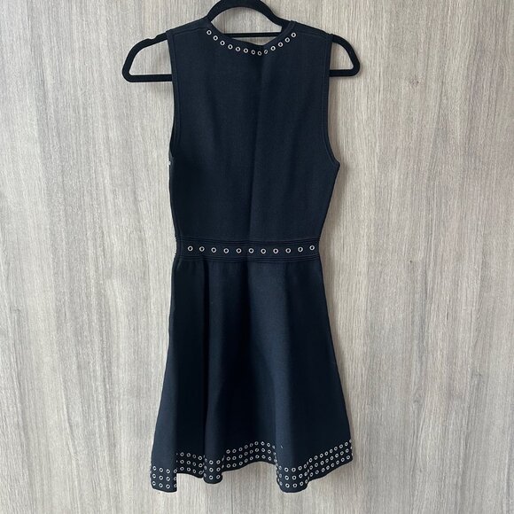 Sandro Black Rivet Fit and Flare Dress- Size 2 - Picture 3 of 3